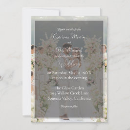Elegant Custom Photo Wedding Invitation Kaart