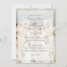 Elegant Custom Photo Wedding Invitation Kaart