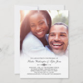 Elegant Custom Photo Wedding Kaart (Voorkant)