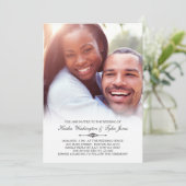 Elegant Custom Photo Wedding Kaart (Staand voorkant)