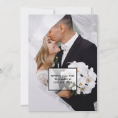 Elegant Custom Photo Wedding Kaart (Achterkant)