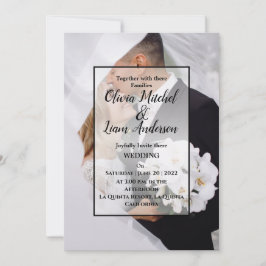Elegant Custom Photo Wedding Kaart
