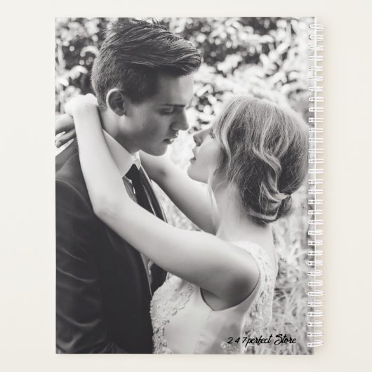 Elegant Custom Photo Wedding Planner (Achterkant)