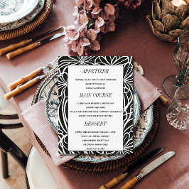 Elegant Custom Photo Wedding Table Menu Kaarten