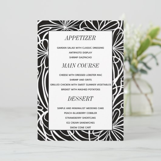 Elegant Custom Photo Wedding Table Menu Kaarten (Staand voorkant)