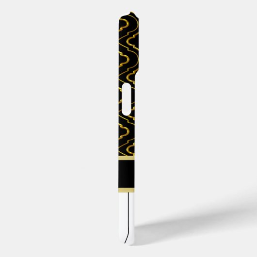 Elegant Custom Piano Keys met Gold Quatrefoil Case-Mate iPhone Case (Achterkant / Rechts)