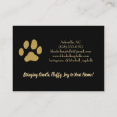 Elegant Custom Ragdoll Cat Cattery Business Card  Visitekaartje (Achterkant)