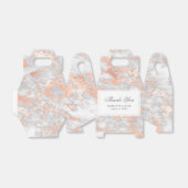 Elegant Custom Roos Goud en Wit Marmer Bruiloft Bedankdoosjes (Uitgevouwen)