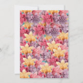 Elegant Custom Roze Bloemen Vrijgezellenfeest Kaart (Achterkant)