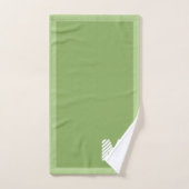 Elegant Custom Sage Green Monogram  Bad Handdoek (Handdoek)