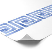 Elegant Custom Santorini Griekenland Bruiloft Welk Poster (Hoek)