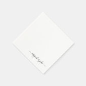 Elegant Custom Script Couple Names Wedding Napkins Servet (Hoek)