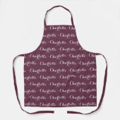 Elegant Custom script mauve chique patroon Schort (Voorkant)