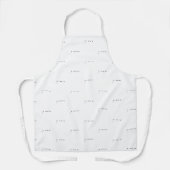 Elegant Custom script zwart wit chic patroon Schort (Voorkant)