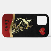 Elegant Custom Siberische Husky Lovers iPhone Case (Achterkant (horizontaal))