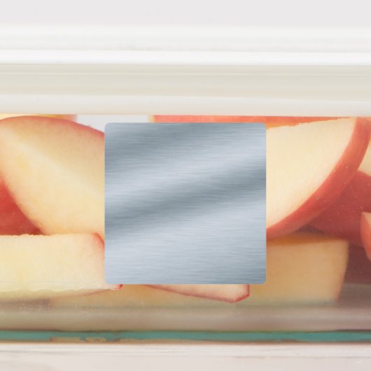 Elegant Custom Silver Faux geborsteld metaal Labels (Aangebracht)