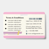 Elegant Custom Student ID Card Design Badge (Achterkant)