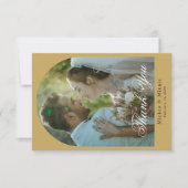 Elegant Custom Text Photo Wedding Note Card Notitiekaartje (Voorkant)