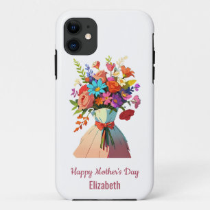 Elegant Custom Vibrant Boeket Moederdag Wit Case-Mate iPhone Case