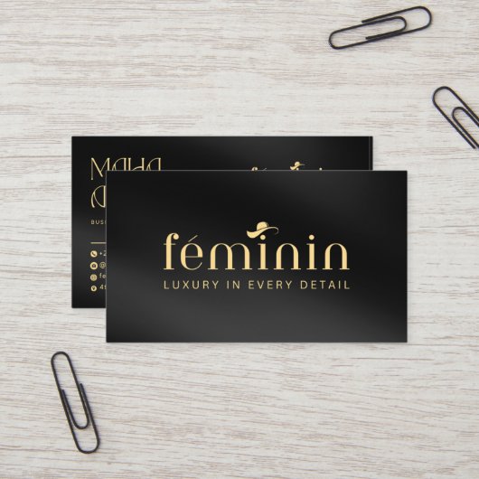 Elegant custom Visitekaartje ontwerp (Voorkant / Achterkant in situ)