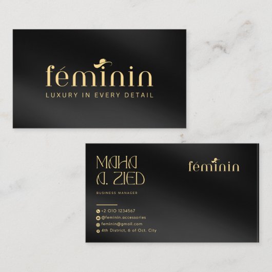 Elegant custom Visitekaartje ontwerp (Voorkant / Achterkant)