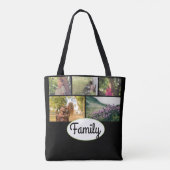 Elegant Custom Voeg je eigen familie fotocollage t Tote Bag (Achterkant)