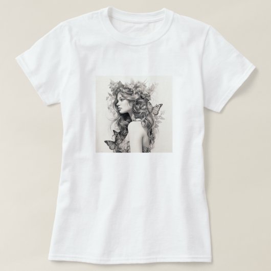 Elegant Custom Voeg Uw Eigen Foto cadeau voor Wife T-shirt (Design voorkant)