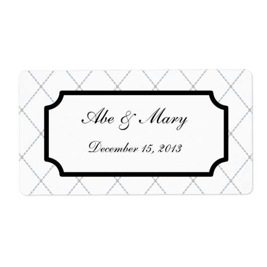 Elegant Custom Wedding Favor Gift Label Labels (Voorkant)