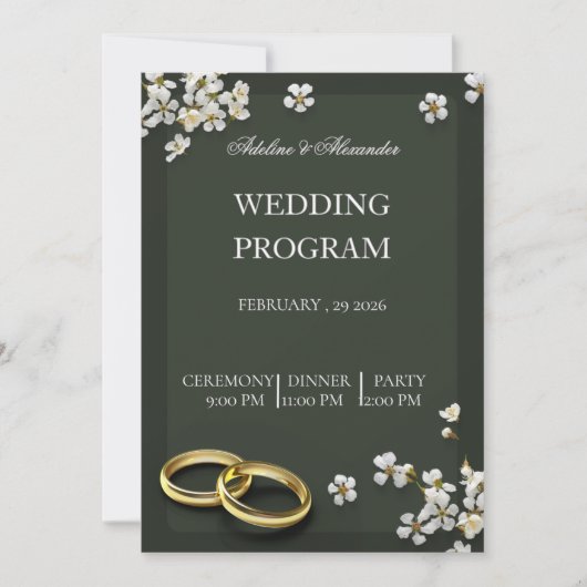 Elegant Custom Wedding Invitation (Voorkant)