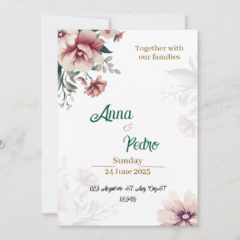Elegant Custom Wedding Invitation Kaart