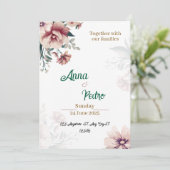 Elegant Custom Wedding Invitation Kaart (Staand voorkant)