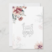 Elegant Custom Wedding Invitation Kaart (Achterkant)