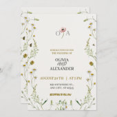 Elegant Custom Wedding Invitation Kaart (Voorkant / Achterkant)