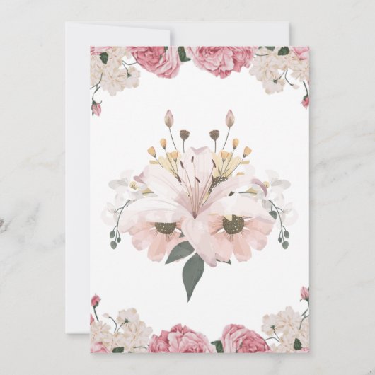 Elegant Custom Wedding Invitation Kaart (Achterkant)