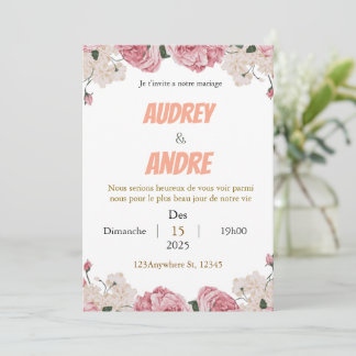 Elegant Custom Wedding Invitation Kaart