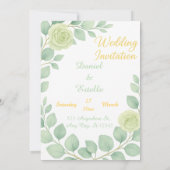 Elegant Custom Wedding Invitation with Accents Kaart (Achterkant)