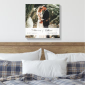 Elegant Custom Wedding Jubileum Foto Canvas Afdruk (Insitu (Slaapkamer))