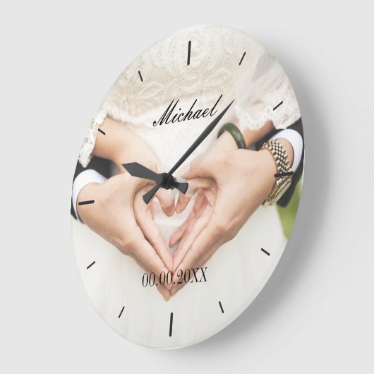 Elegant Custom Wedding Jubileum | Wandklok (Hoek)