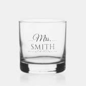 Elegant Custom Wedding Name Whiskey Glas (Voorkant)