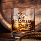 Elegant Custom Wedding Name Whiskey Glas