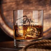 Elegant Custom Wedding Name Whiskey Glas