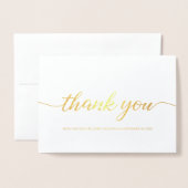 Elegant Custom Wedding Photo Script bedankt Folie Kaarten (Voorkant met envelop)