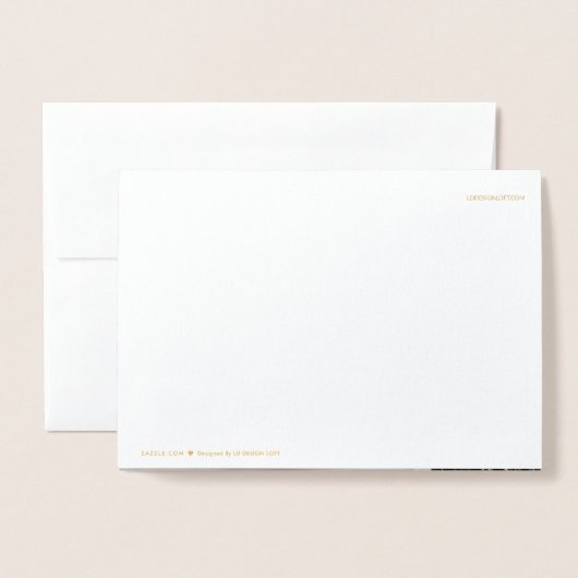 Elegant Custom Wedding Photo Script bedankt Folie Kaarten (Met envelop)