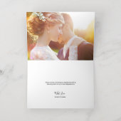 Elegant Custom Wedding Photo Script bedankt Folie Wenskaart (Binnenlaag)