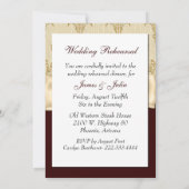 Elegant Custom Wedding Rehearsal Dinner Uitnodigin Kaart (Achterkant)