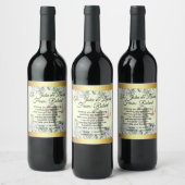 Elegant Custom Wine Bottle Labels for Weddings Wijn Etiket (Flessen)