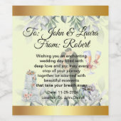 Elegant Custom Wine Bottle Labels for Weddings Wijn Etiket (Enkel label)