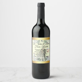 Elegant Custom Wine Bottle Labels for Weddings Wijn Etiket