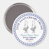 Elegant Custom Year Anniversary Cruise Cabin Door Magneet (Voorkant / Achterkant)