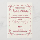 Elegant Customizable Birthday Invitation Card Kaart (Achterkant)